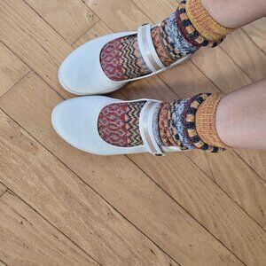 J-Sport | Melody minimalist cream white sneakerina mary jane shoes | WMS 8